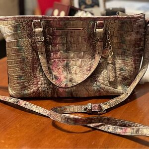 Elegant Multicolor Crocodile-Embossed Women's Bag